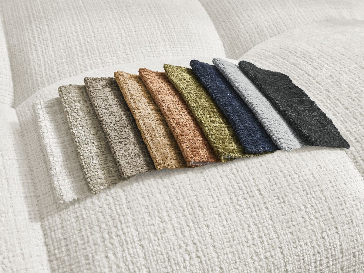 Canapé d'angle réversible convertible coffre ANAKIN tissu texturé