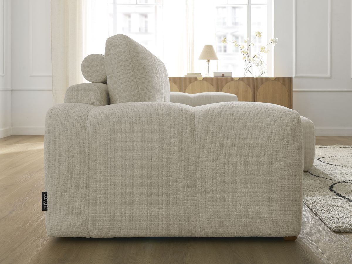 Canapé d'angle réversible convertible coffre ANAKIN tissu texturé