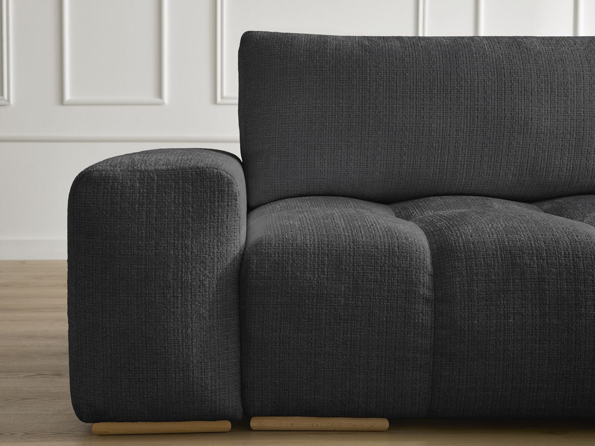 Canapé d'angle réversible convertible coffre ANAKIN tissu texturé