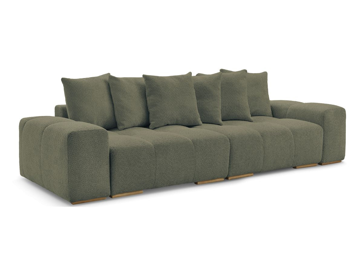 Canapé droit convertible coffre ANAKIN tissu bouclette