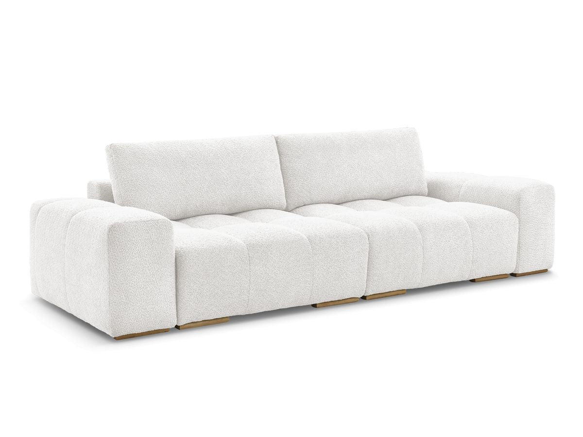 Canapé droit convertible coffre ANAKIN tissu bouclette