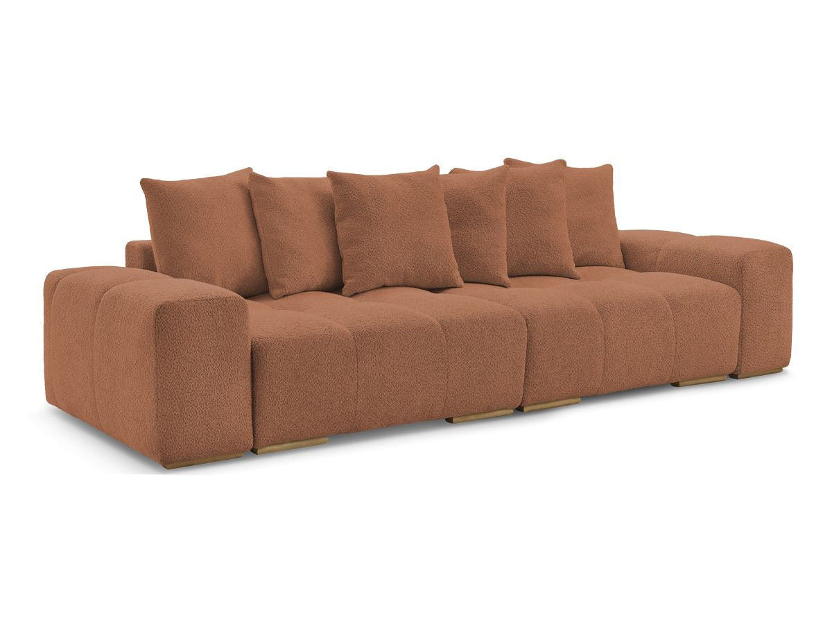 Canapé droit convertible coffre ANAKIN tissu bouclette