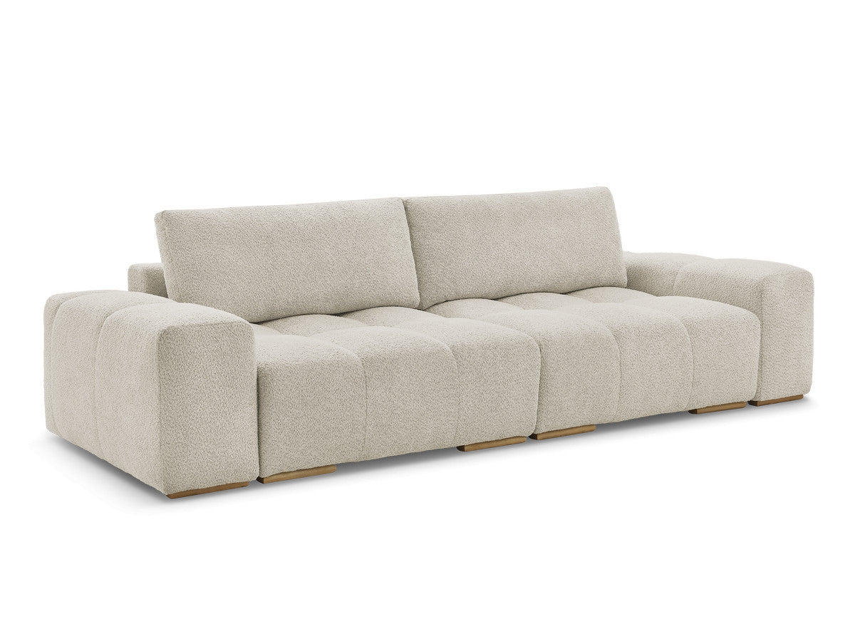 Canapé droit convertible coffre ANAKIN tissu bouclette