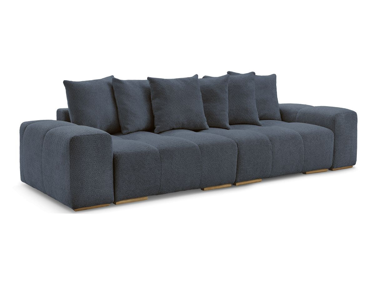 Canapé droit convertible coffre ANAKIN tissu bouclette
