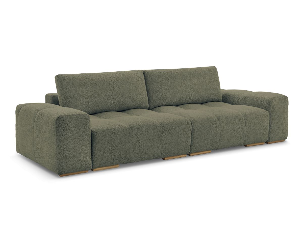 Canapé droit convertible coffre ANAKIN tissu bouclette