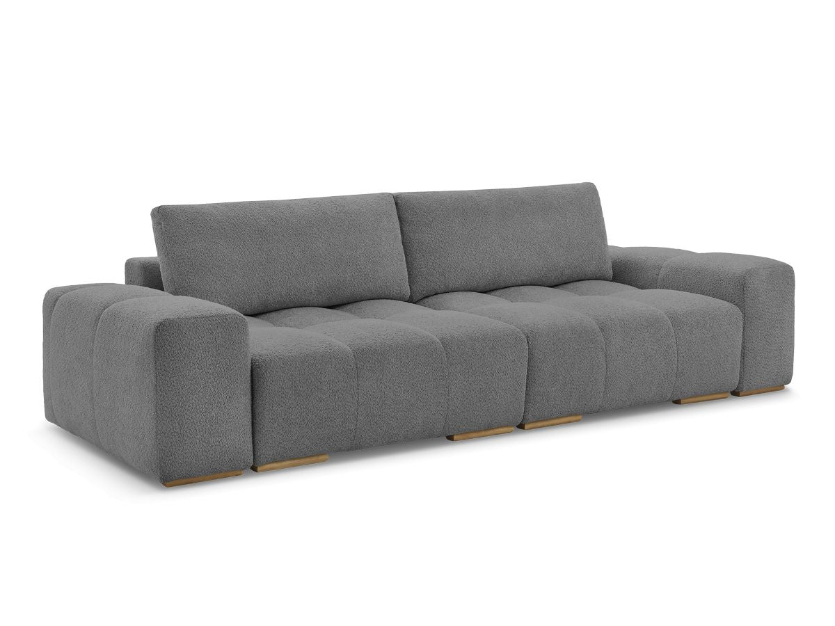 Canapé droit convertible coffre ANAKIN tissu bouclette