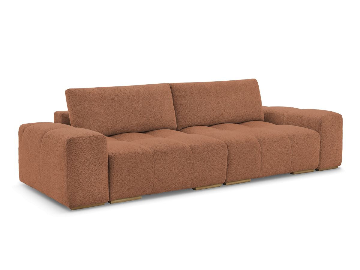Canapé droit convertible coffre ANAKIN tissu bouclette