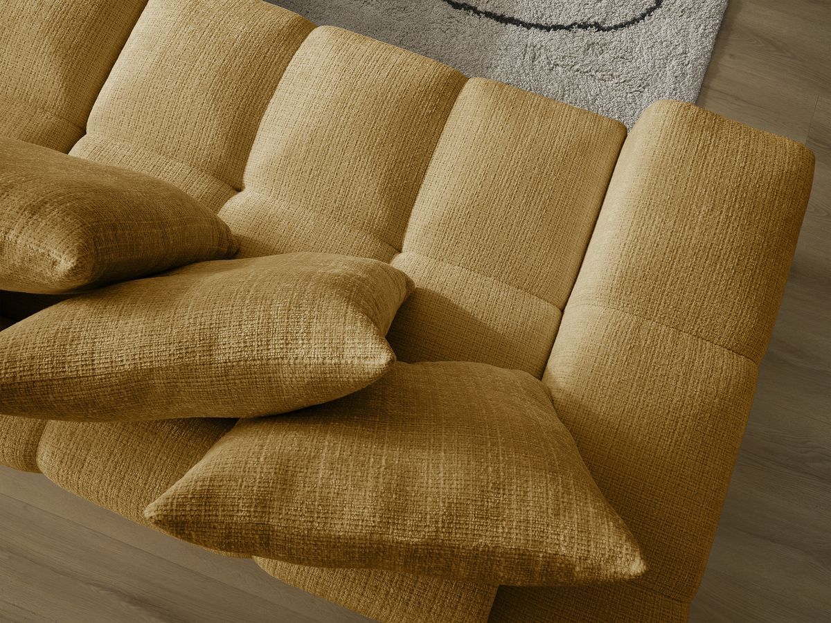 Canapé droit convertible coffre ANAKIN tissu texturé