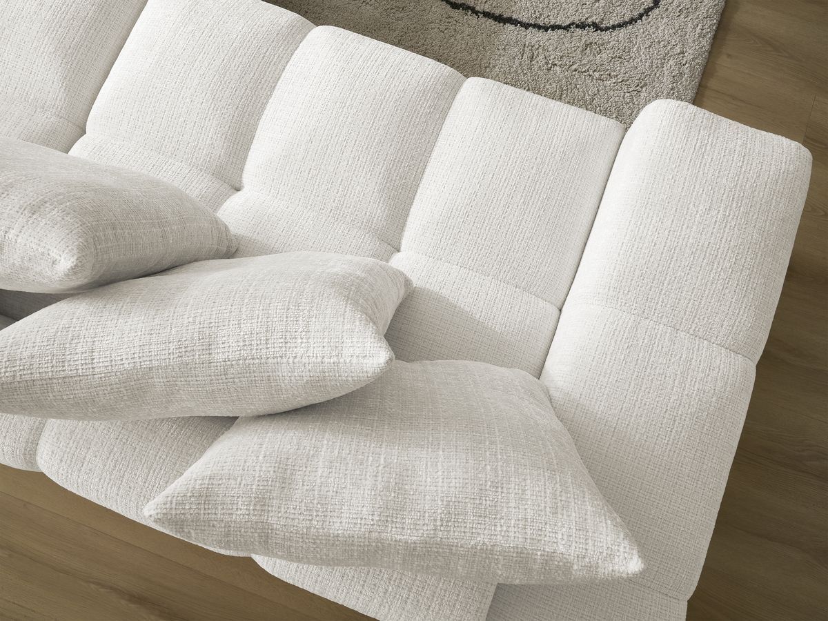 Canapé droit convertible coffre ANAKIN tissu texturé