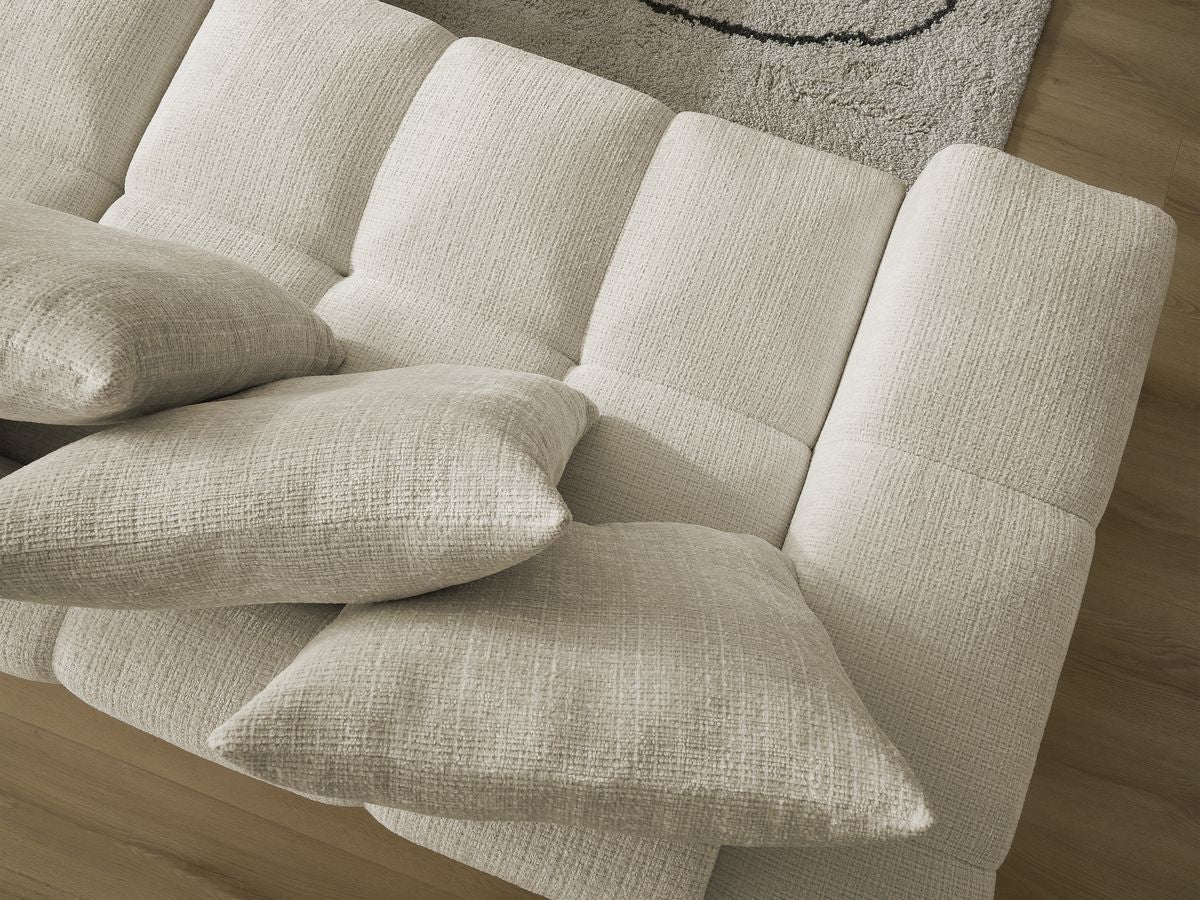 Canapé droit convertible coffre ANAKIN tissu texturé