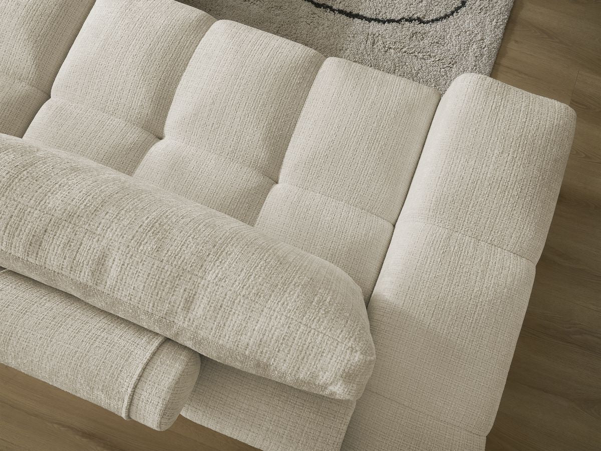 Canapé droit convertible coffre ANAKIN tissu texturé
