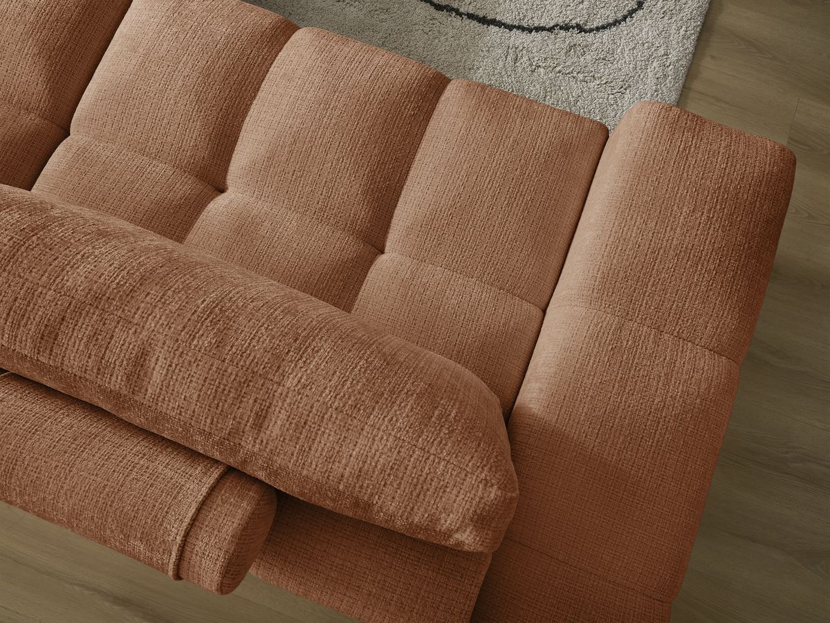 Canapé droit convertible coffre ANAKIN tissu texturé