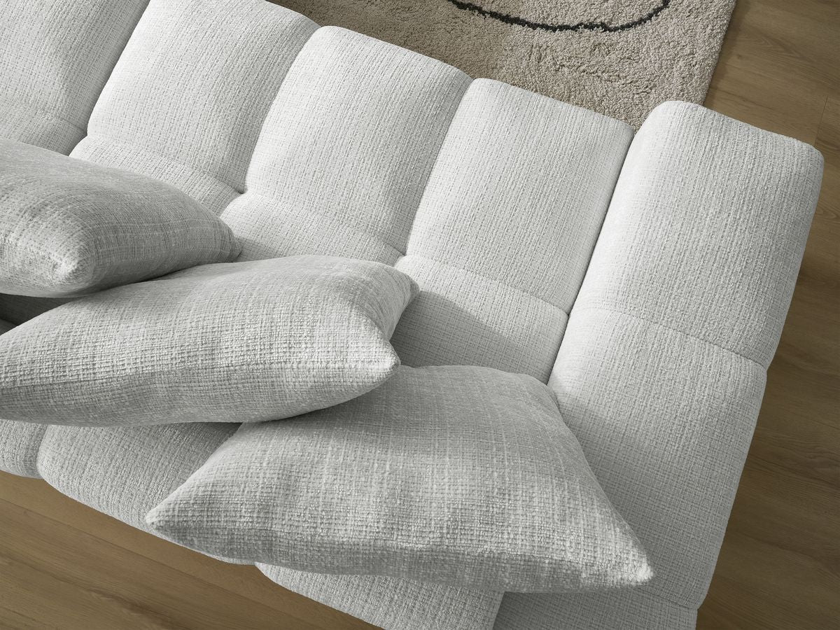 Canapé droit convertible coffre ANAKIN tissu texturé