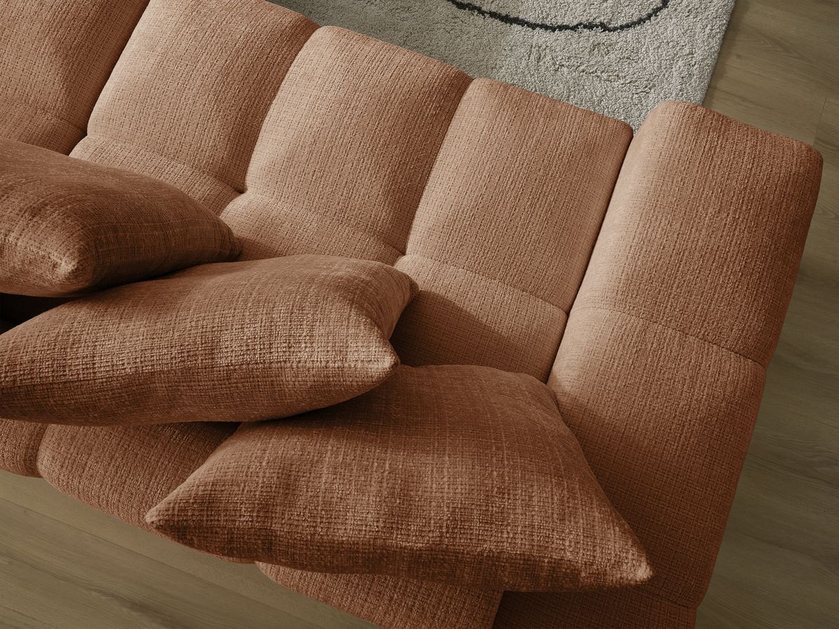 Canapé droit convertible coffre ANAKIN tissu texturé