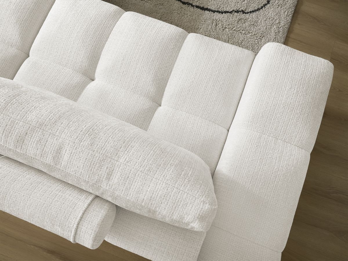 Canapé droit convertible coffre ANAKIN tissu texturé