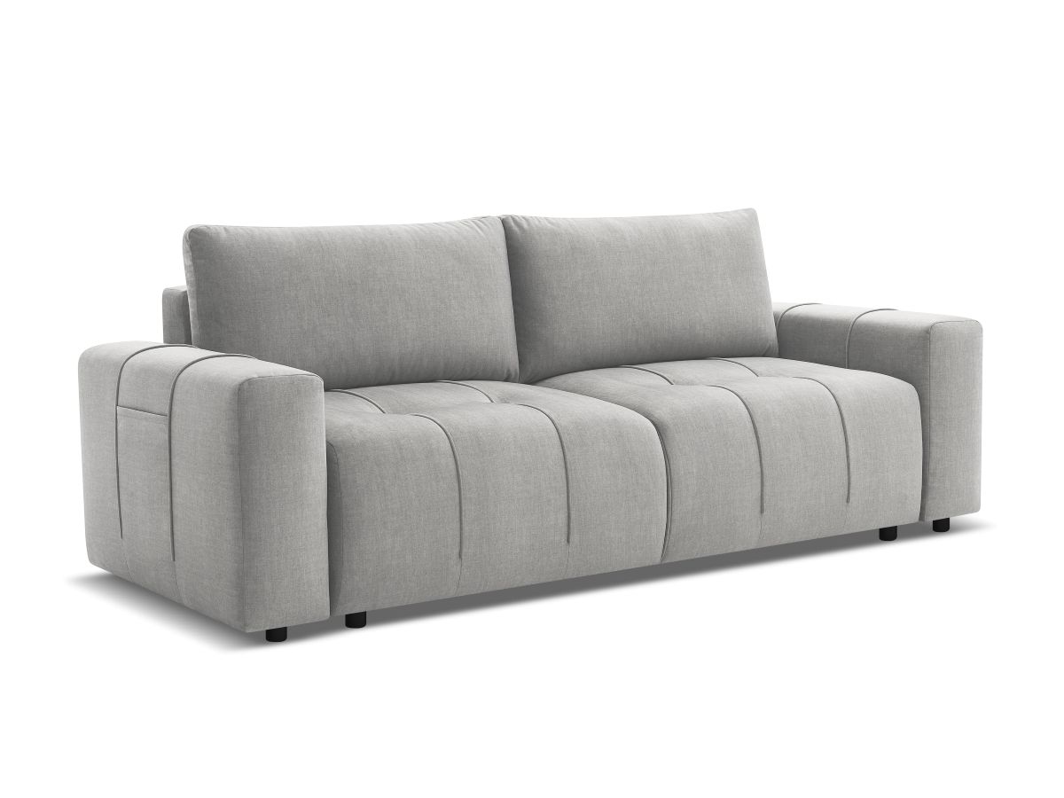Canapé droit convertible coffre ARSENE tissu velours