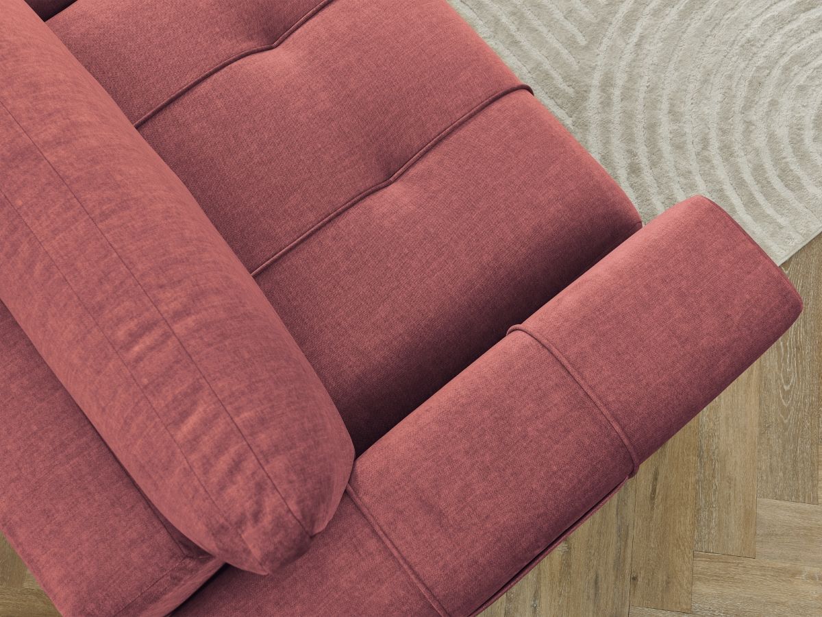 Canapé droit convertible coffre ARSENE tissu velours