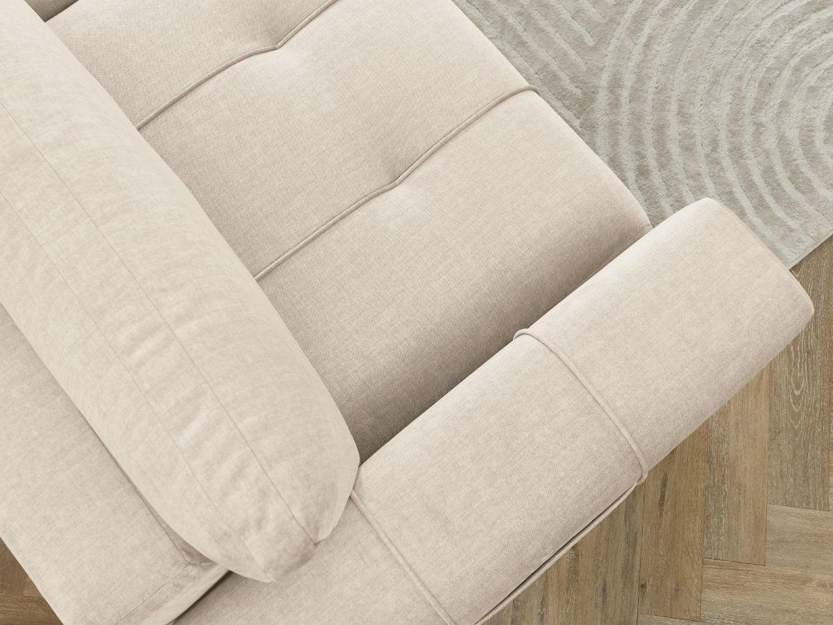 Canapé droit convertible coffre ARSENE tissu velours