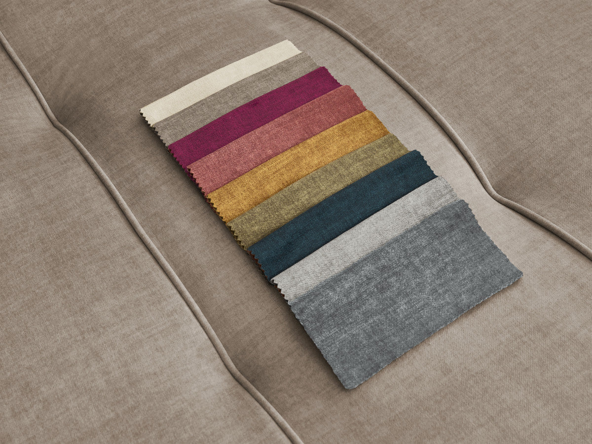 Canapé droit convertible coffre ARSENE tissu velours