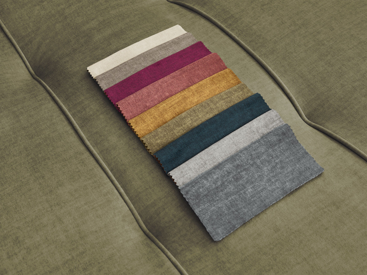 Canapé droit convertible coffre ARSENE tissu velours