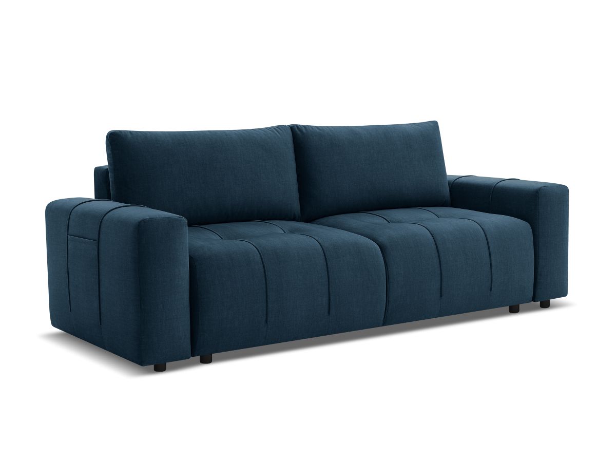 Canapé droit convertible coffre ARSENE tissu velours