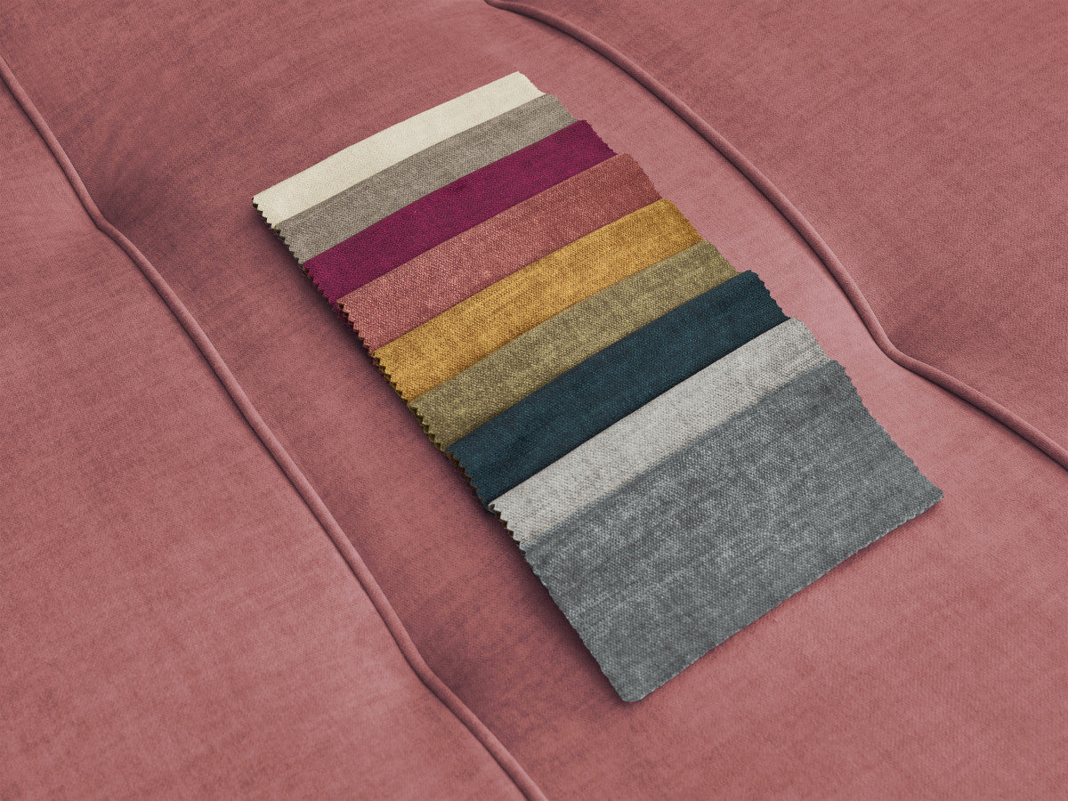 Canapé droit convertible coffre ARSENE tissu velours