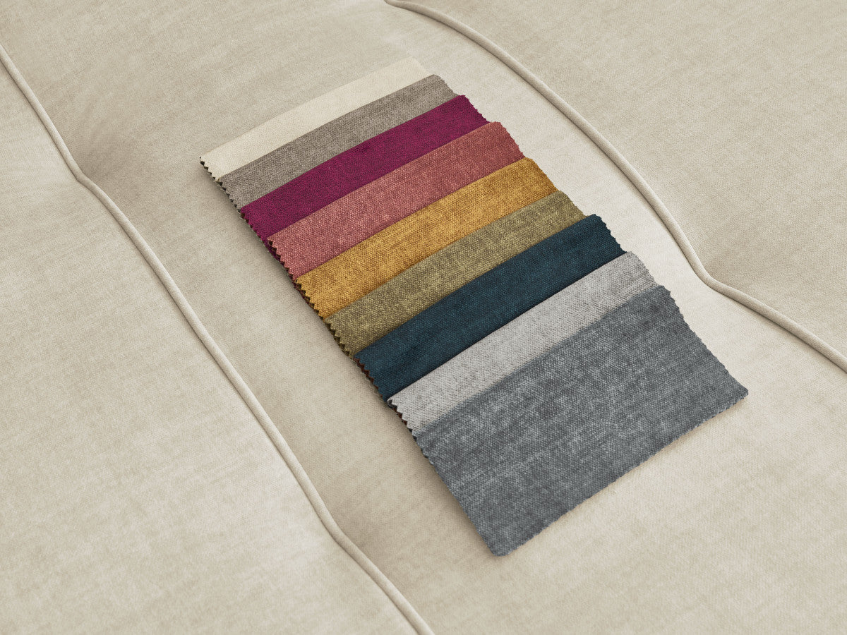 Canapé droit convertible coffre ARSENE tissu velours