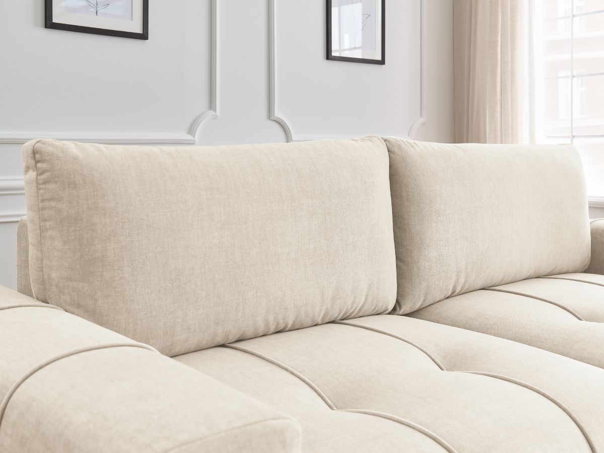 Canapé droit convertible coffre ARSENE tissu velours