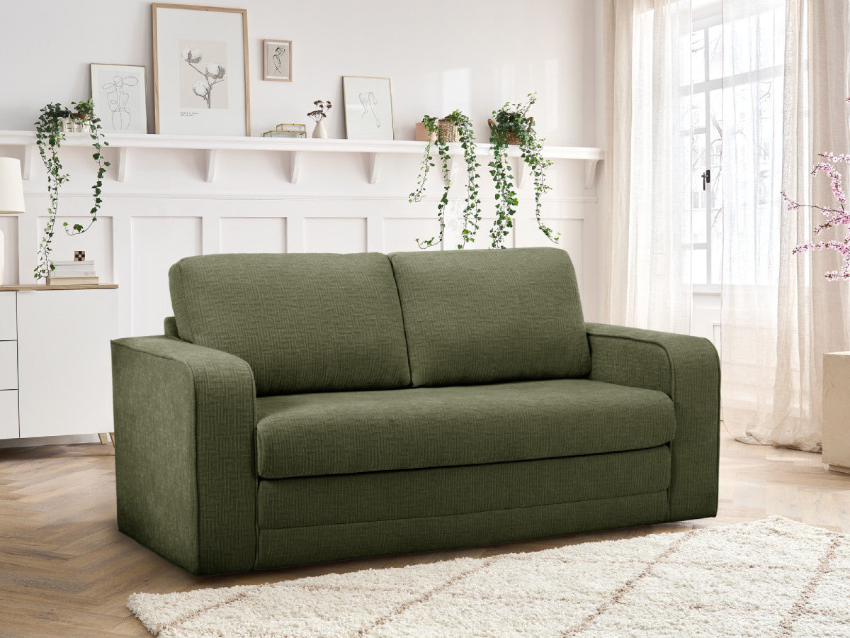 Canapé droit convertible déplimousse COME tissu texturé
