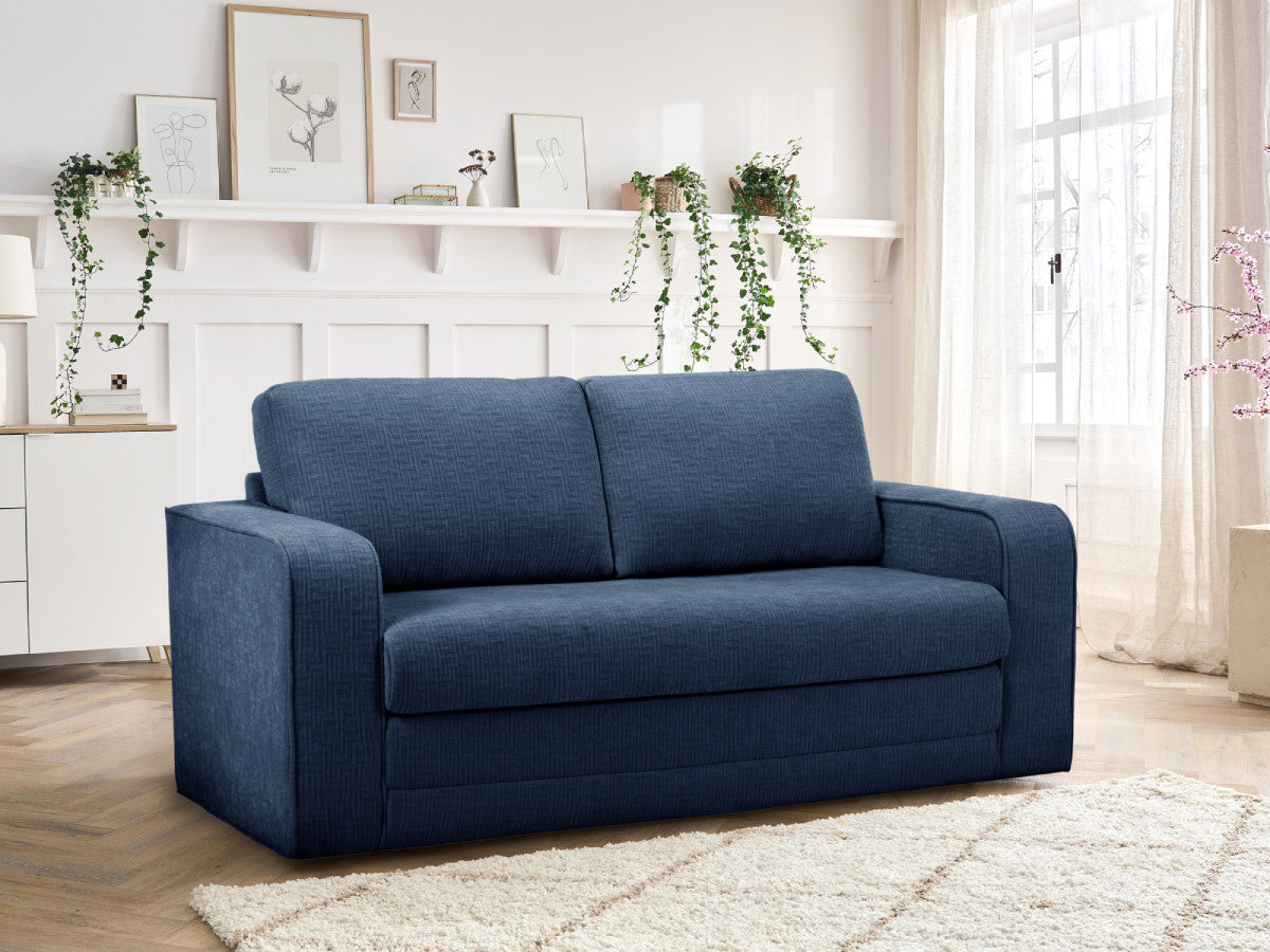 Canapé droit convertible déplimousse COME tissu texturé