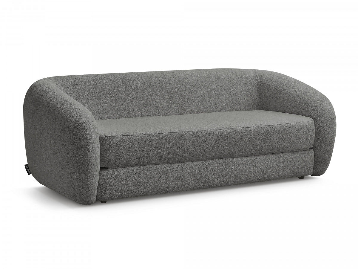 Canapé droit convertible déplimousse NEYO tissu bouclette
