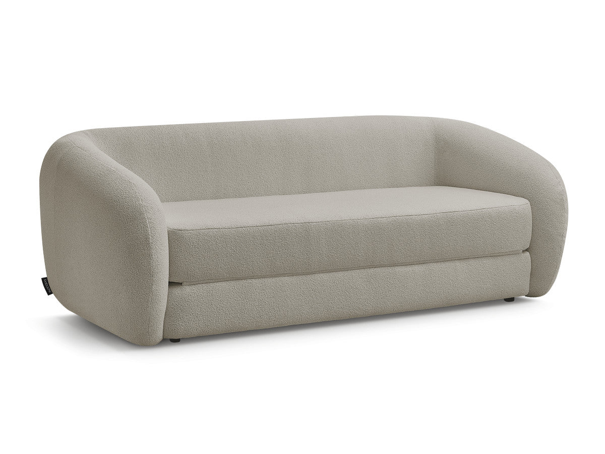 Canapé droit convertible déplimousse NEYO tissu bouclette