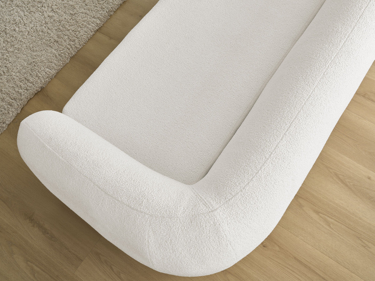 Canapé droit convertible déplimousse NEYO tissu bouclette