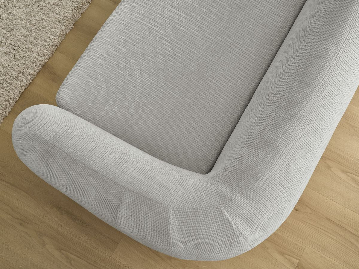 Canapé droit convertible déplimousse NEYO tissu lisse