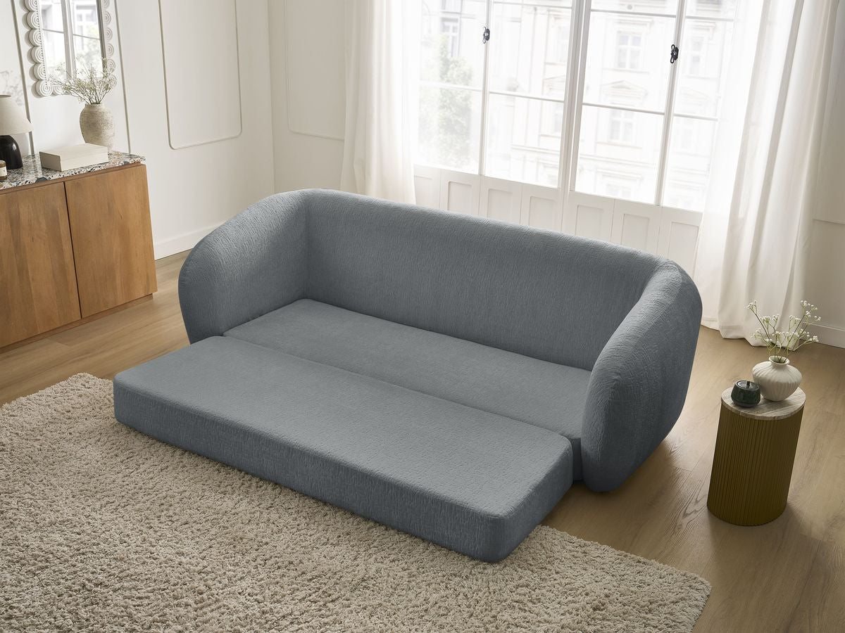Canapé droit convertible déplimousse NEYO tissu texturé