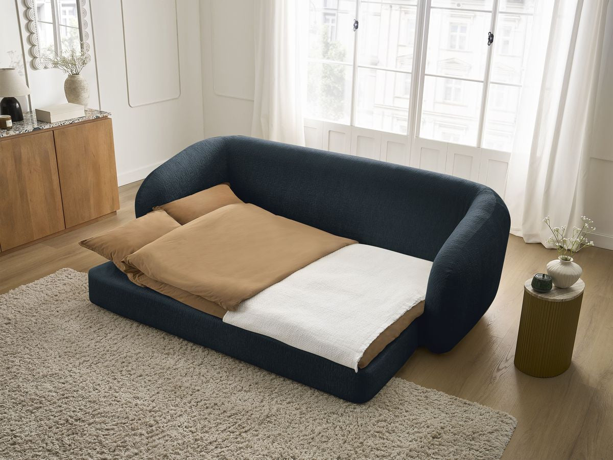 Canapé droit convertible déplimousse NEYO tissu texturé