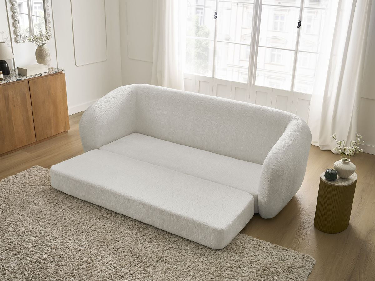 Canapé droit convertible déplimousse NEYO tissu texturé