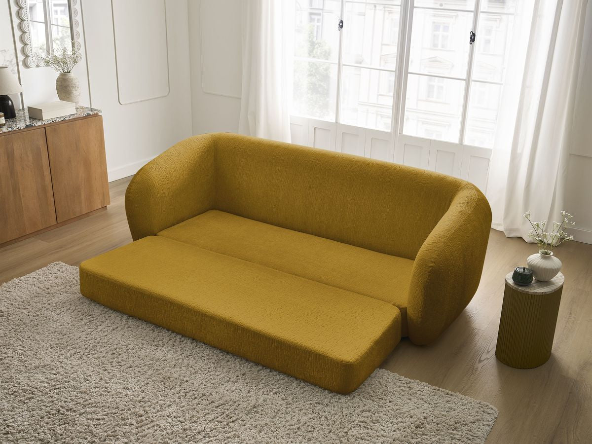 Canapé droit convertible déplimousse NEYO tissu texturé