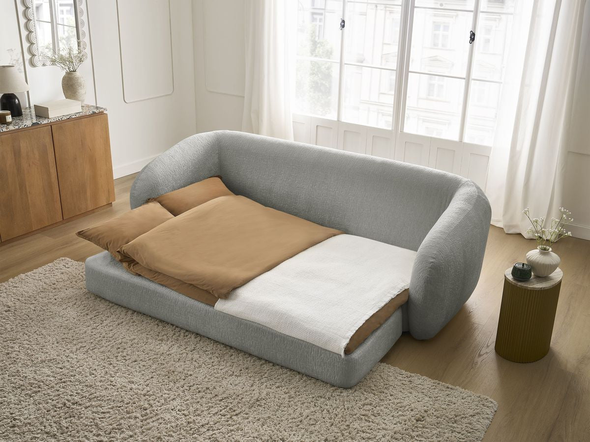 Canapé droit convertible déplimousse NEYO tissu texturé