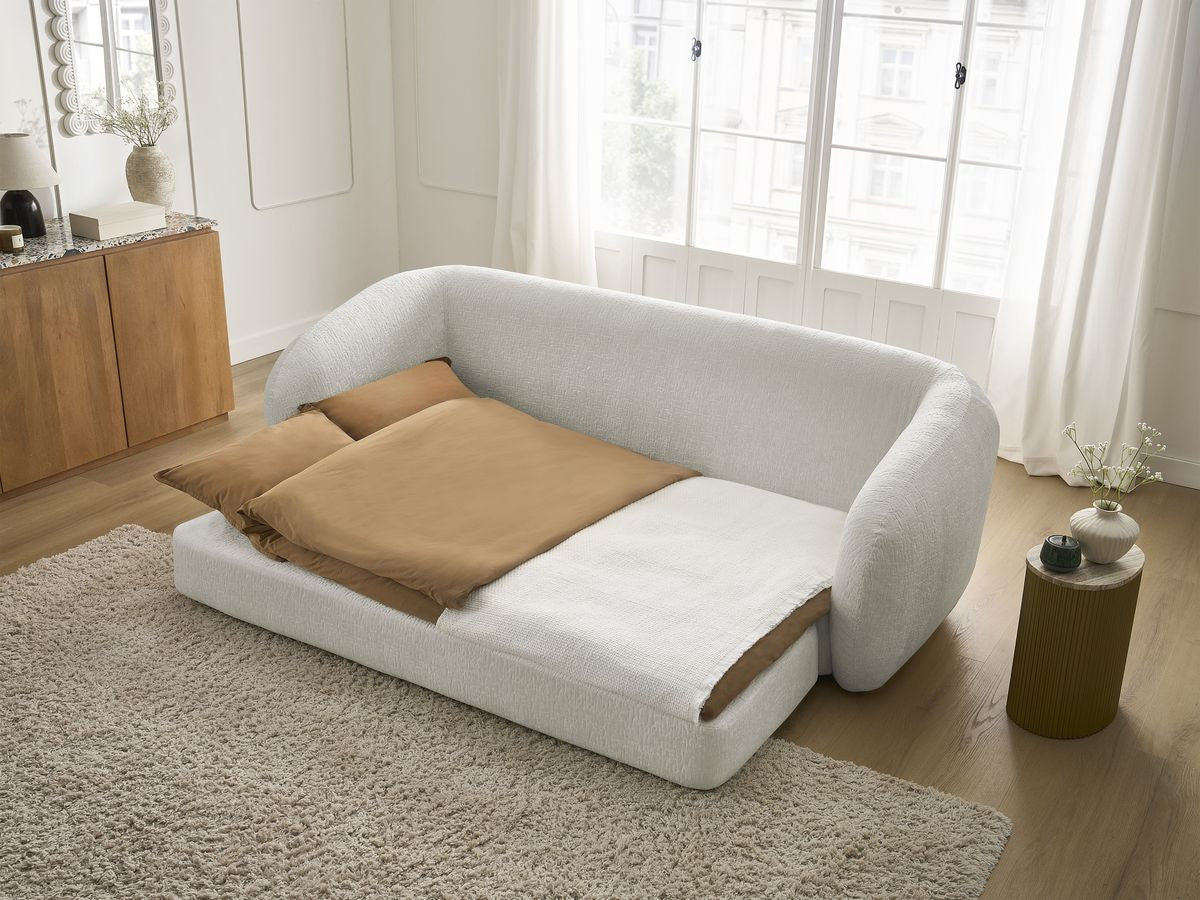 Canapé droit convertible déplimousse NEYO tissu texturé