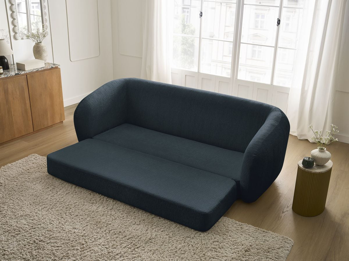 Canapé droit convertible déplimousse NEYO tissu texturé