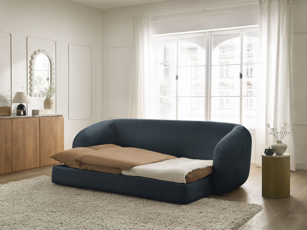 Canapé droit convertible déplimousse NEYO tissu texturé