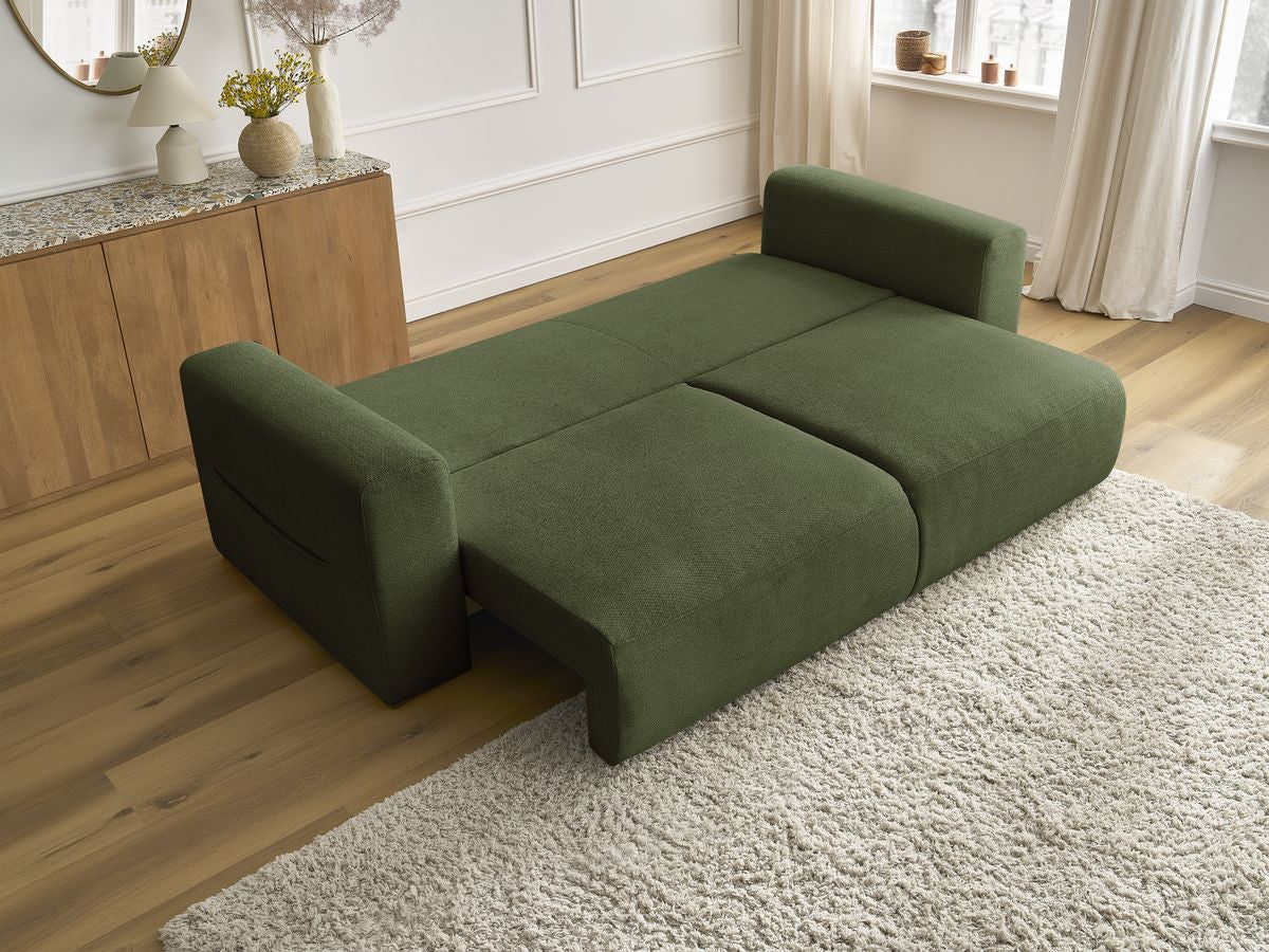 Canapé droit convertible SIDONIE tissu chiné