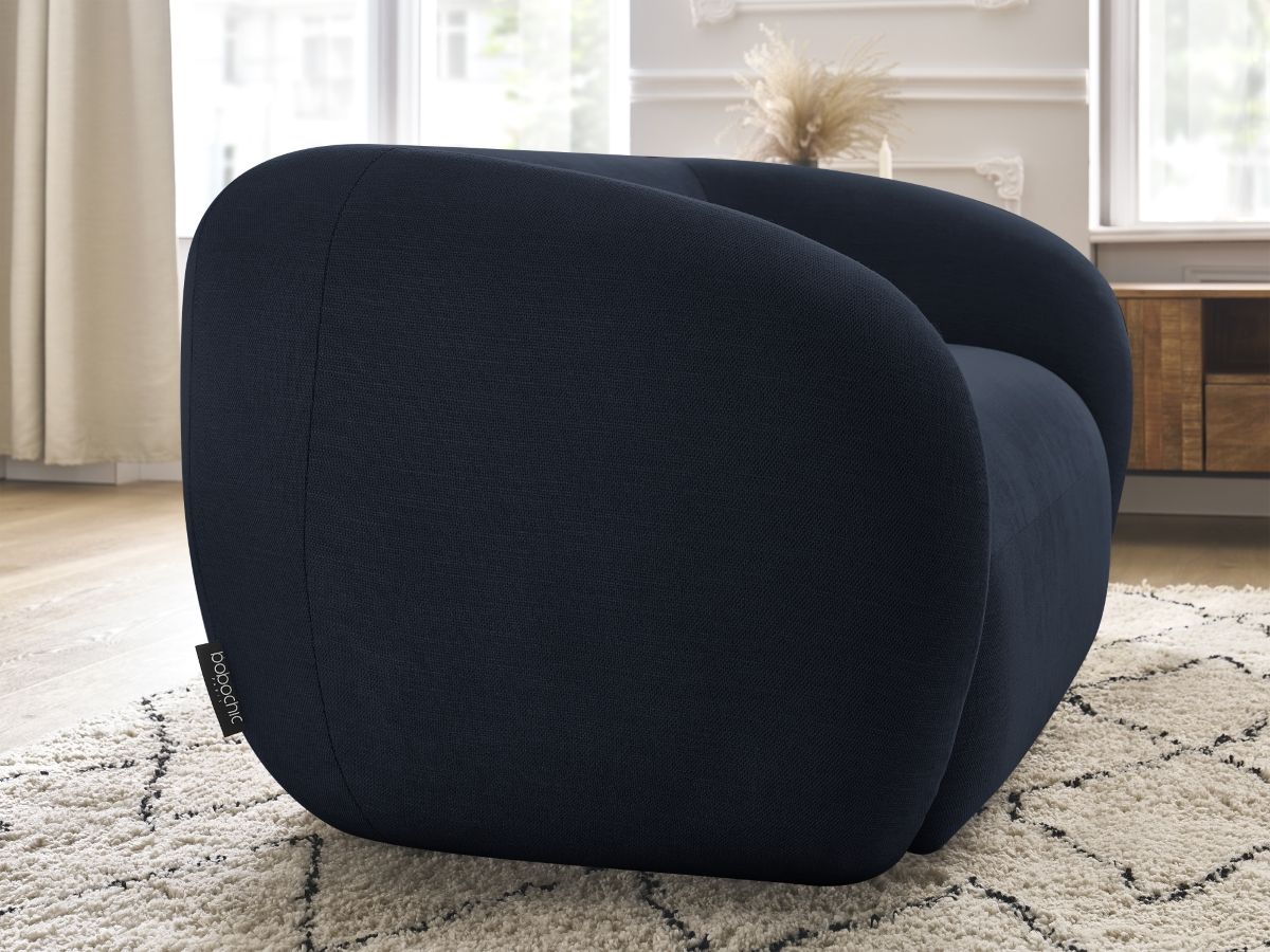 Canapé droit fixe 2 places CELINE tissu lisse