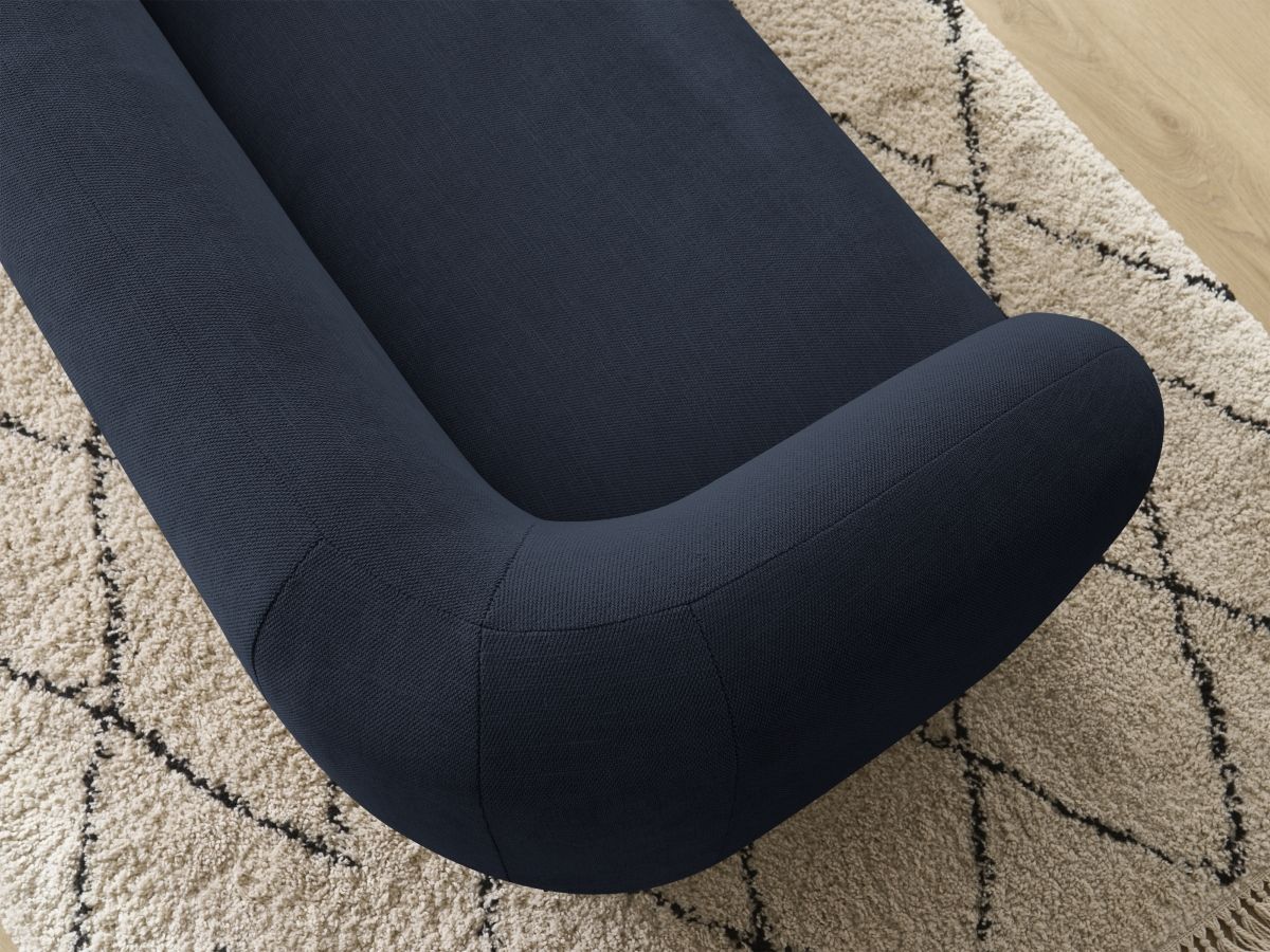 Canapé droit fixe 2 places CELINE tissu lisse