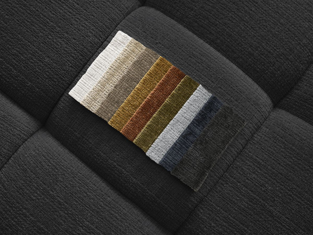 Canapé d'angle fixe IVANE tissu texturé