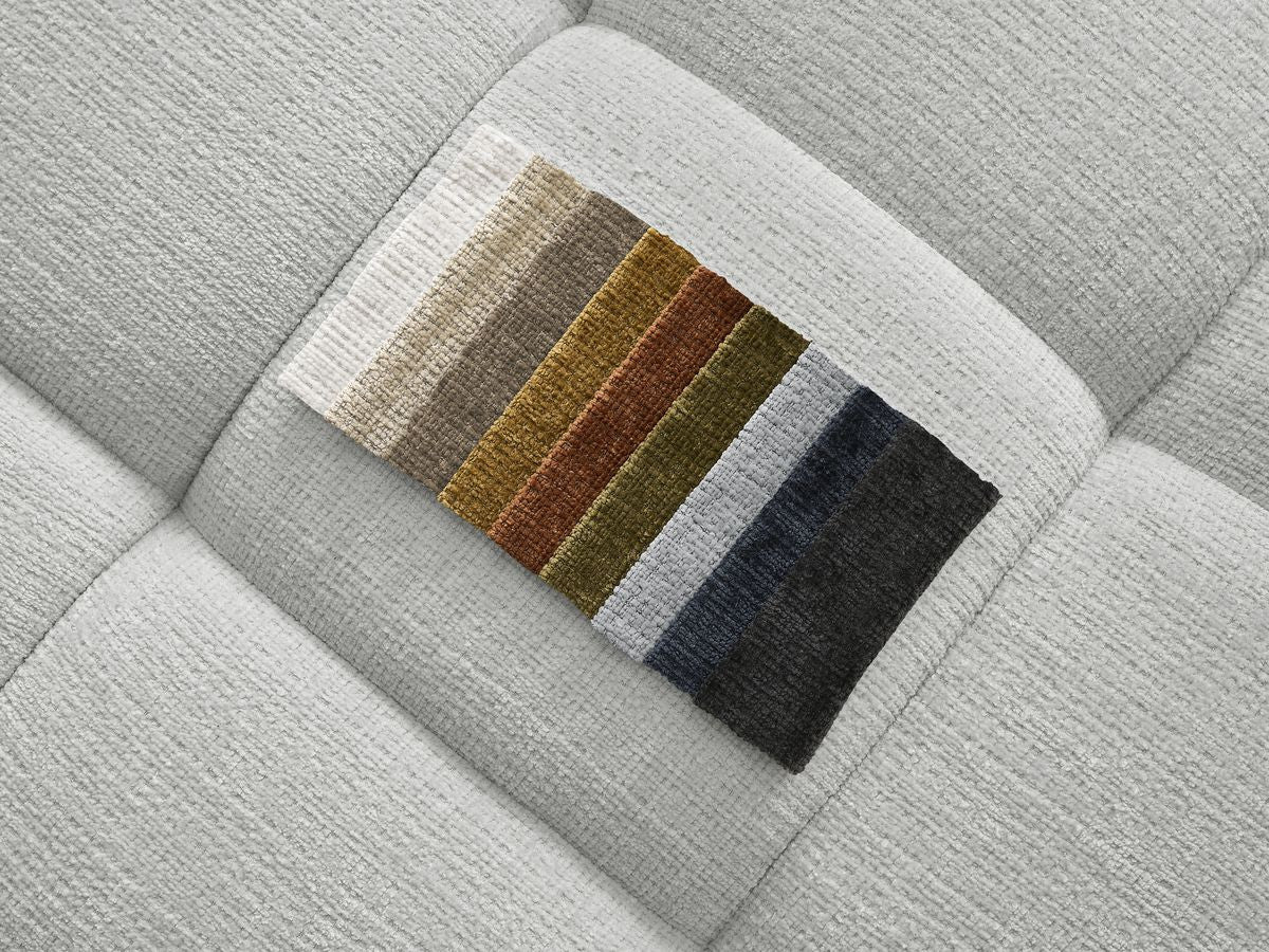 Canapé d'angle fixe IVANE tissu texturé