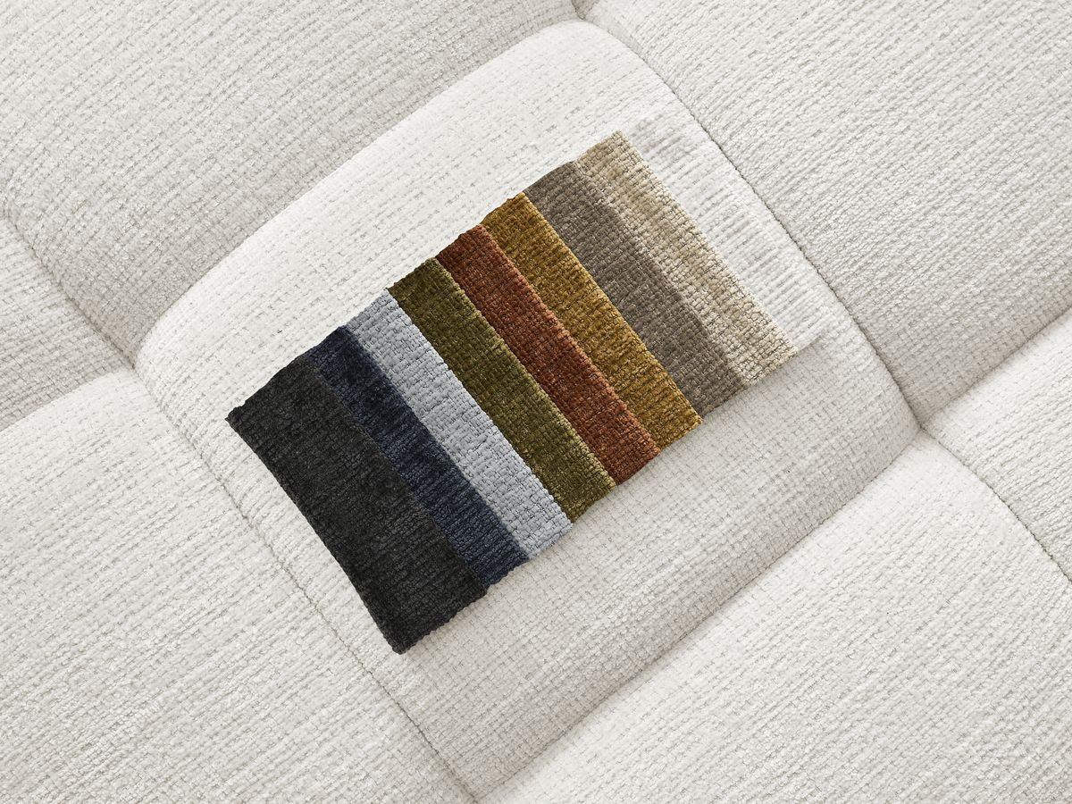 Canapé d'angle fixe IVANE tissu texturé