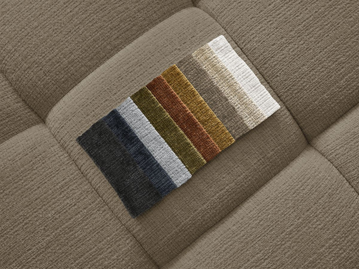 Canapé d'angle fixe IVANE tissu texturé