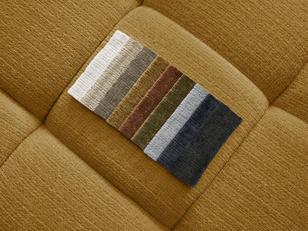Canapé d'angle fixe IVANE tissu texturé